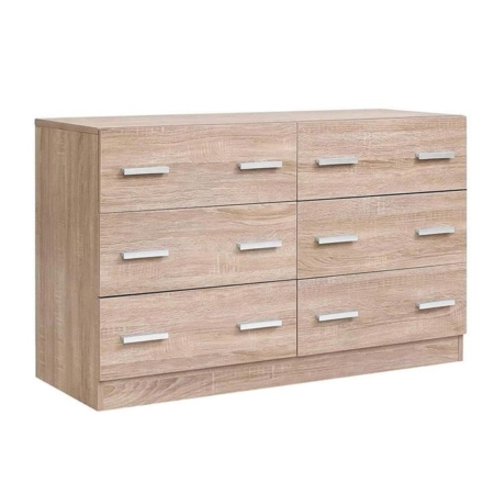 6 Chest of Drawers Cabinet Dresser Table Tallboy Lowboy Storage Wood