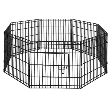 2X24" 8 Panel Pet Dog Playpen Puppy Exercise Cage Enclosure Fence Play Pen