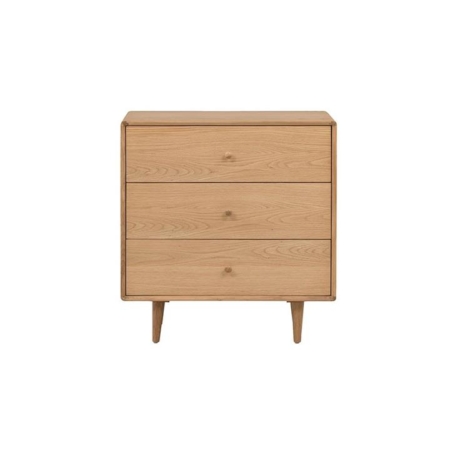 Niche Bedroom Chest of 3 Drawers Wooden Storage Cabinet - Natural