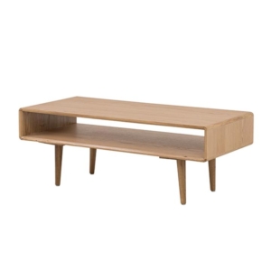 Niche Scandinavian Design Open Shelf Rectangular Coffee Table - Natural