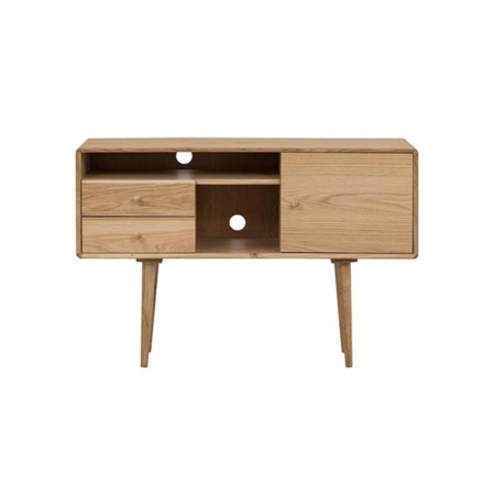 Niche Scandinavian Wooden Small Highboard Buffet Unit Sideboard Storage Cabinet - Natural