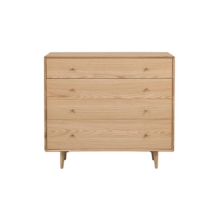 Niche Scandinavian Design Wooden Chest of 3- Drawers Storage Cabinet - Natural