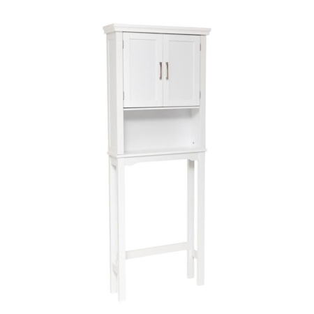 Arven Classic Style Over The Toilet High Rack Storage Cabinet - White