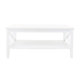 Hailey Rectangular Coffee Table 100cm W/ Open Shelf - White