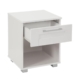 Nova 1-Drawer Bedside NightStand End Lamp Side Table - White