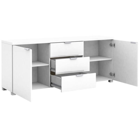 Verona Buffet Sideboard TV Stand Storage Cabinet Cupboard - High Gloss White