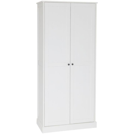 Tivoli 2-Door Multi Purpose Cupboard 5-Tier Shelves Storage Cabinet Tallboy - White