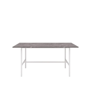 Gemma Rectangular Marble Effect Dining Table 160cm - White