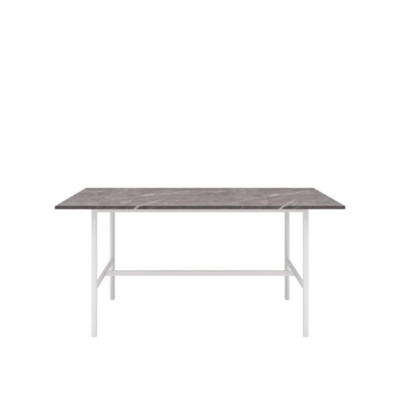 Gemma Rectangular Marble Effect Dining Table 160cm - White