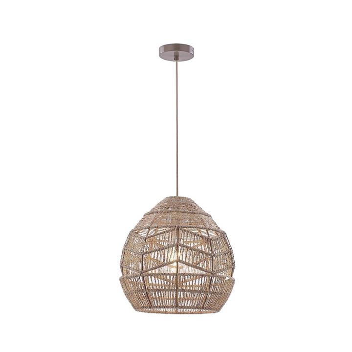 Hayes Modern Elegant Pendant Lamp Ceiling Light  - Natural Hemp