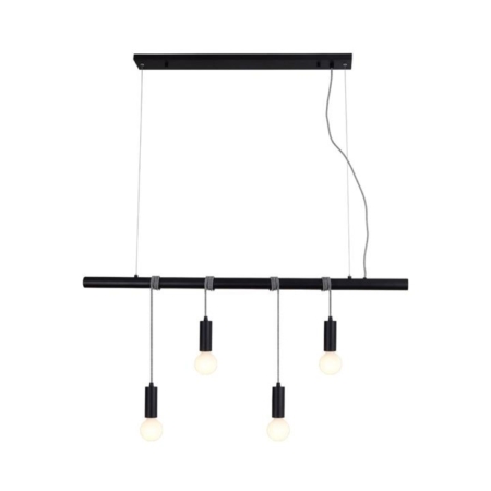 Bannister 4 Lights Modern Elegant Pendant Lamp Ceiling Light - Black