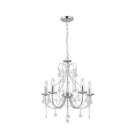 Roque Modern Elegant Pendant Lamp Chandelier Ceiling Light - Chrome