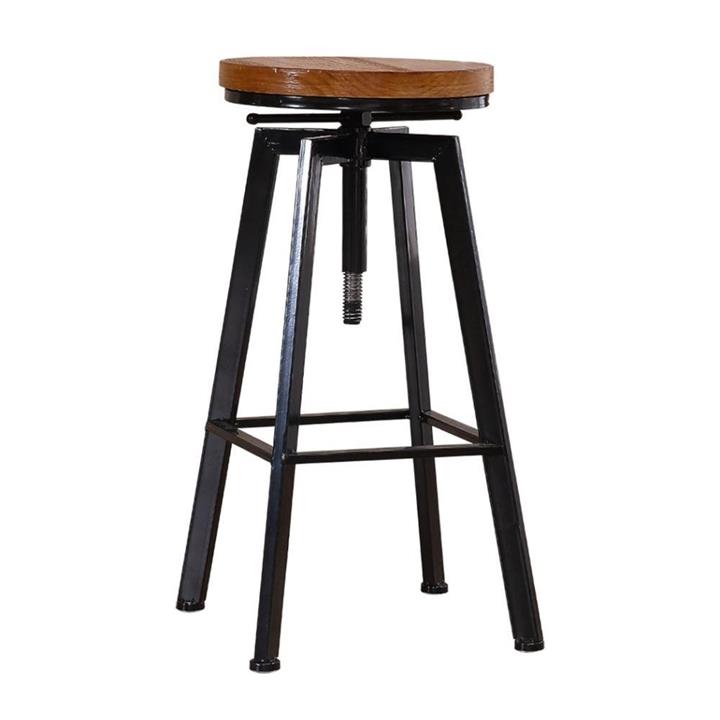 Industrial Bar Stools Kitchen Stool Wooden Barstools Swivel Chair Vintage