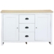 Ari Modern Sideboard Dresser Buffet Unit Storage Cabinet - Oak & White