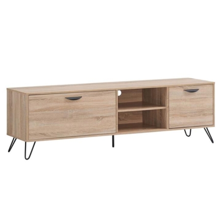 Cliff Classic Scandinavian TV Stand Entertainment Unit - Oak