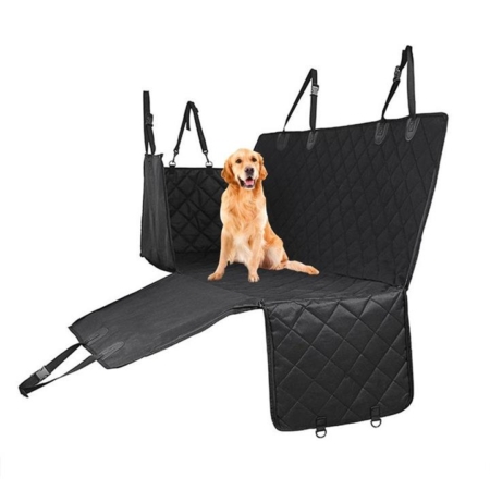 600D Oxford Cloth Waterproof Dog Car Cover Back Seat Protector Hammock Non-Slip Pet Mat Black