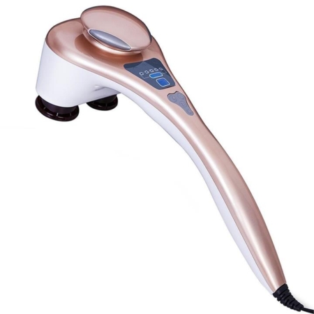 Portable Handheld Massager Soothing Heat Stimulate Blood Flow Shoulder 4 Heads