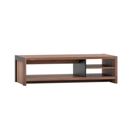 Laura Modern Scandinavian Open Shelves Wooden Coffee Table – Walnut