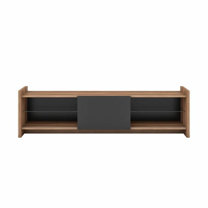 Laura Modern Scandinavian Lowline TV Stand Entertainment Unit 165cm – Walnut