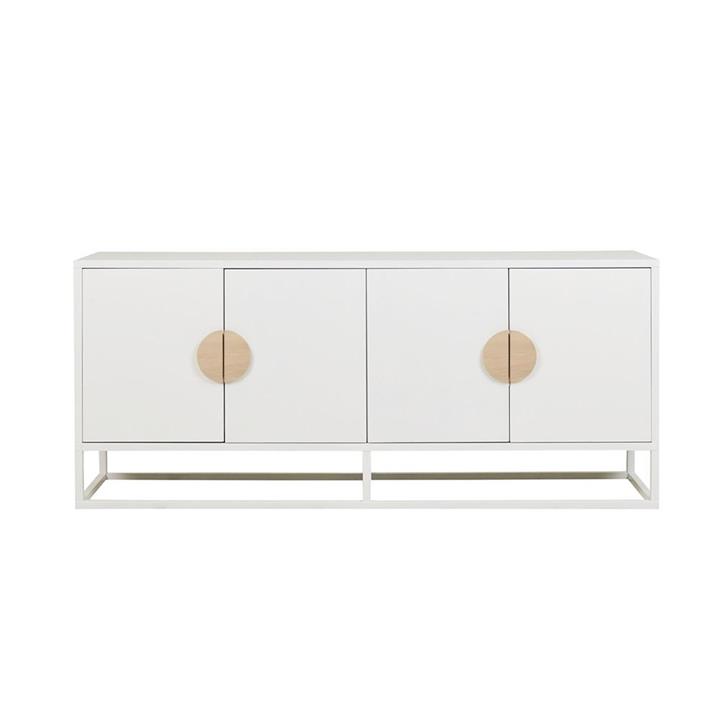 Havana Modern Coastal Sideboard Buffet Unit Storage Cabinet - White