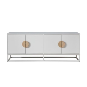 Havana Modern Coastal TV Stand Entertainment Unit Storage Cabinet - White