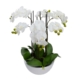 Phalaenopsis Orchid Artificial Plant Flower Decorative 55cm Ceramic Pot - White