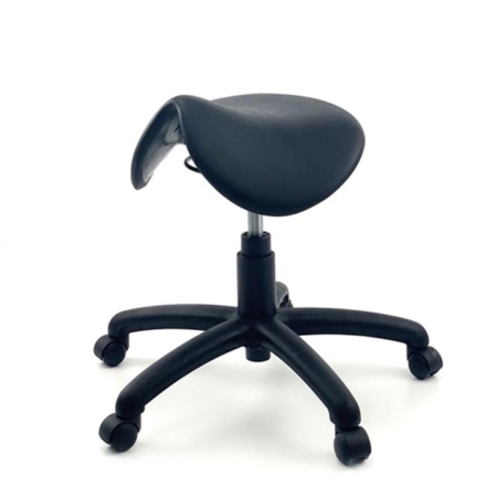 MUELLER Saddle Nylon Base Office Lab Task Stool Computer Chair - Black