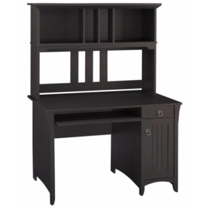 Salinas Study Computer Office Task Desk With Hutch - 120cm - Vintage Black
