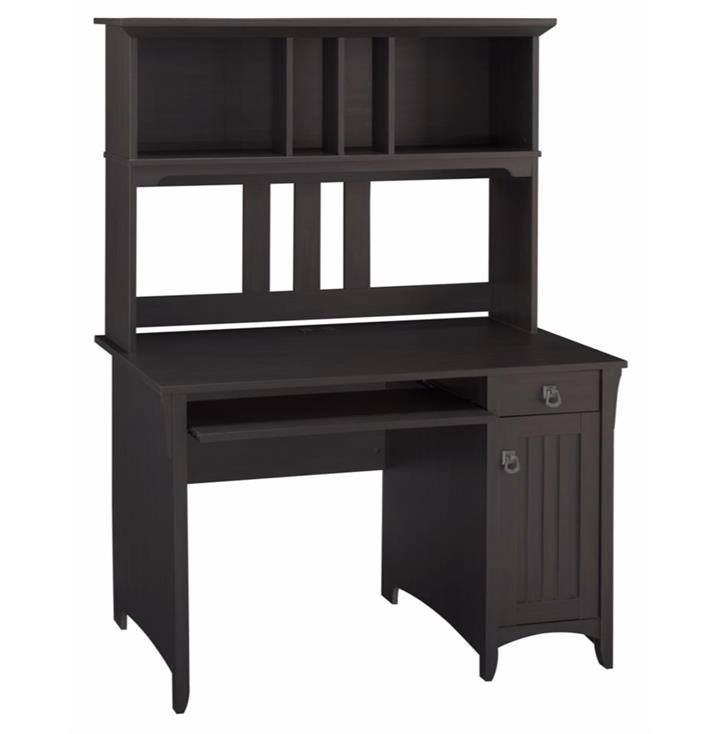 Salinas Study Computer Office Task Desk With Hutch - 120cm - Vintage Black