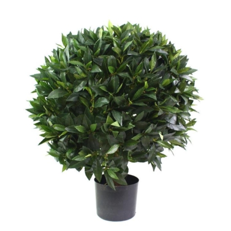 Bay Leaf Topiary Artificial Fake Plant Flower Decorative 75cm In Pot