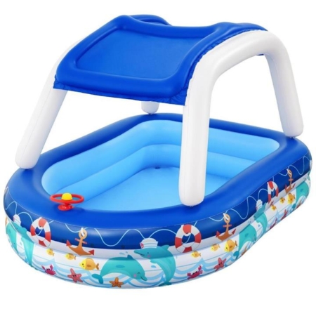 Kids Play Pools Above Ground Inflatable Swimming Pool Canopy Sunshade