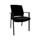 ARAGON Upholstered Mesh Back Arms Stacking Visitor Chair