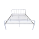 Metal Bedframe Queen Size Country Style - White