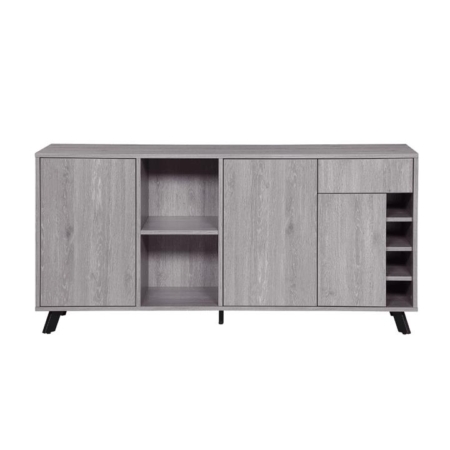 Lexy Wooden Buffet Unit Sideboard Storage Cabinet 180cm - Grey Oak