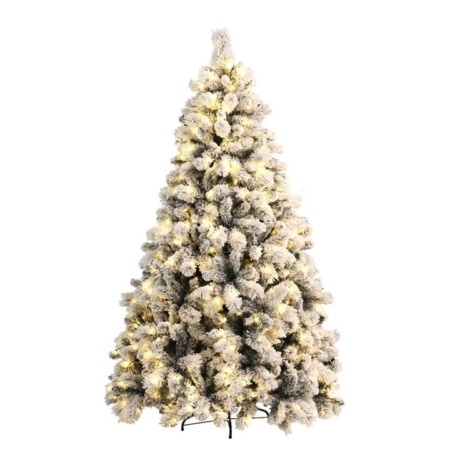 Snowy Christmas Tree 2.1M 7FT LED Lights Xmas Decorations Warm White