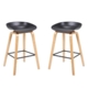 Calla Scandinavian Kitchen Counter Bar Stool 72cm - Black