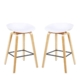 Calla Scandinavian Kitchen Counter Bar Stool 72cm - White