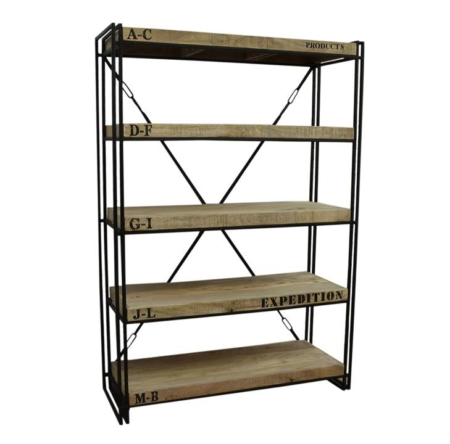 Exo Expedition Industrial Rustic Bookcase Display Cabinet