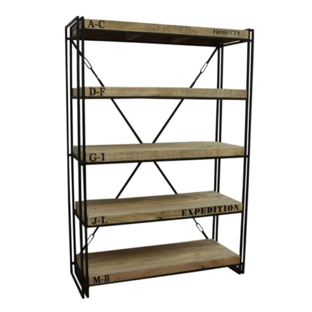 Exo Expedition Industrial Rustic Bookcase Display Cabinet