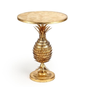 Golden Pineapple Metal Round Side Table 51cm