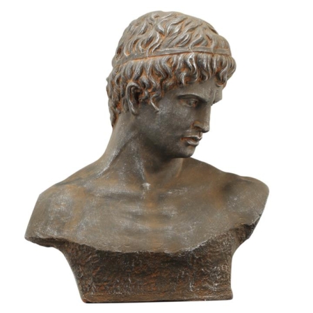 Regal Roman Inspirted Marcus Ceramic Bust Decoration Home Decor