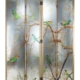 Exotic Oriental Melodies Mirror Bird 4 Panels Room Divider Dressing Screen