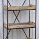 Bistrot De France Industrial Rustic 4-Tier Movable Bookcase On Wheels