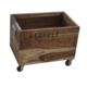 Wagon Industrial Rustic Basket On Cast Iron Wheels