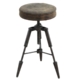 Silas Arrow Tripod Vintage Rustic Leather Kitchen Counter Bar Stool