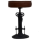 Parisian Industrial Rustic Wind-up  Cast Iron Kitchen Bar Stool 38-72cm