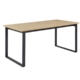 Rectangular Dining Table 160cm Metal Legs - Natural