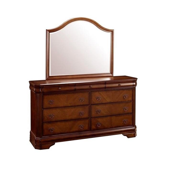 Hamshire Solid Wooden Chest Of 6-Drawers Dresser Sideboard Storage - Burnished Cherry