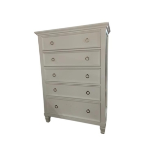 Seina Hampton Classic Solid Wooden Chest Of Drawers Tallboy Storage Cabinet - White