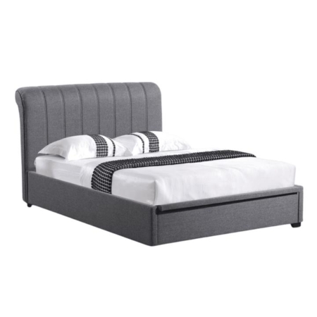 Daniela Modern Fabric Gas Lift Bed Frame King Single Size - Dark Grey